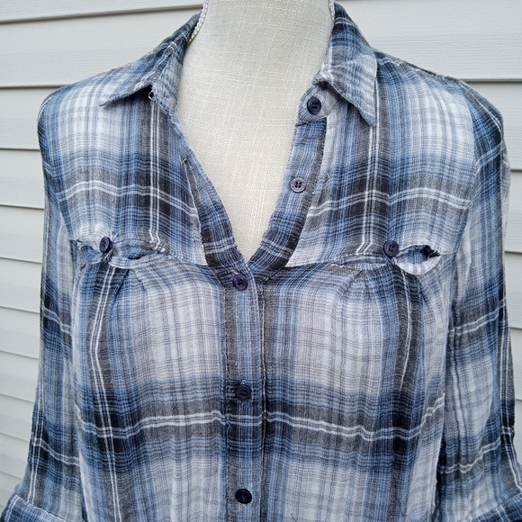 Small 90's Plaid Tunic w Pockets! Great Condition! - Picture 4 of 6
